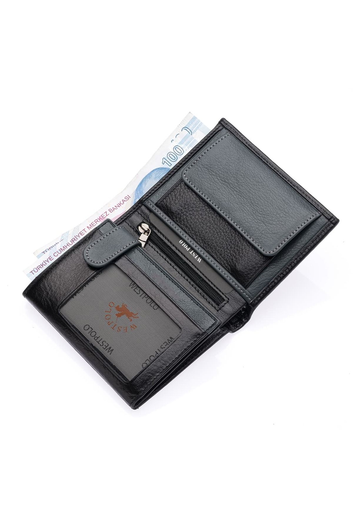 Westpolo-Genuine Leather Men's Wallet Card Holder 1