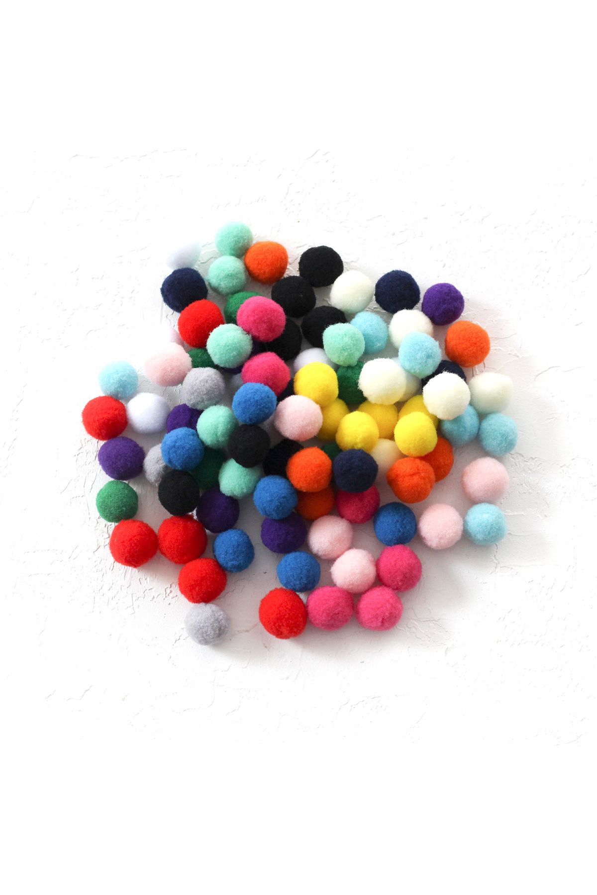 Peluş Ponpon, 1.5 Cm 100 Adet Karışık