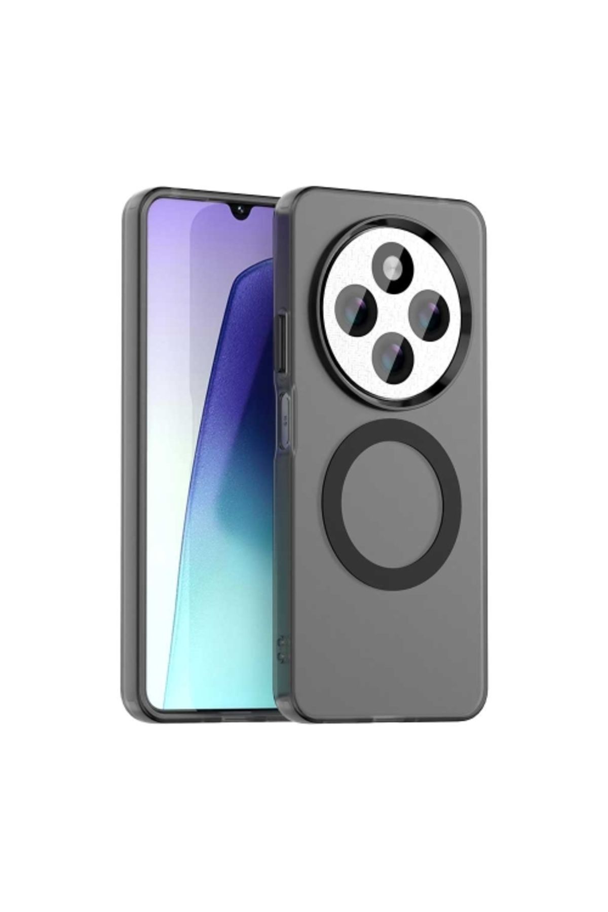 Deppo Trend Xiaomi Redmi 14C Uyumlu Kılıf Buzlu Mat Sararmayan Magsafe İçin Uygun Renkli Manyetik Sert Kapak