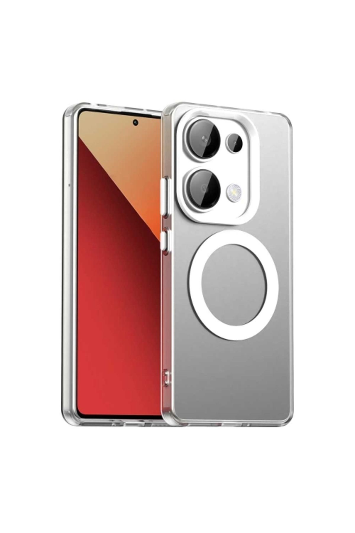 Deppo Trend Xiaomi Redmi Note 13 Pro 4G Uyumlu Kılıf Buzlu Mat Sararmayan Magsafe İçin Renkli Manyetk Sert Kapak