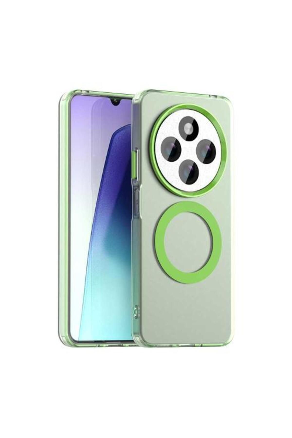 Deppo Trend Xiaomi Redmi A4 Uyumlu Kılıf Buzlu Mat Sararmayan Magsafe İçin Uygun Renkli Manyetik Sert Kapak