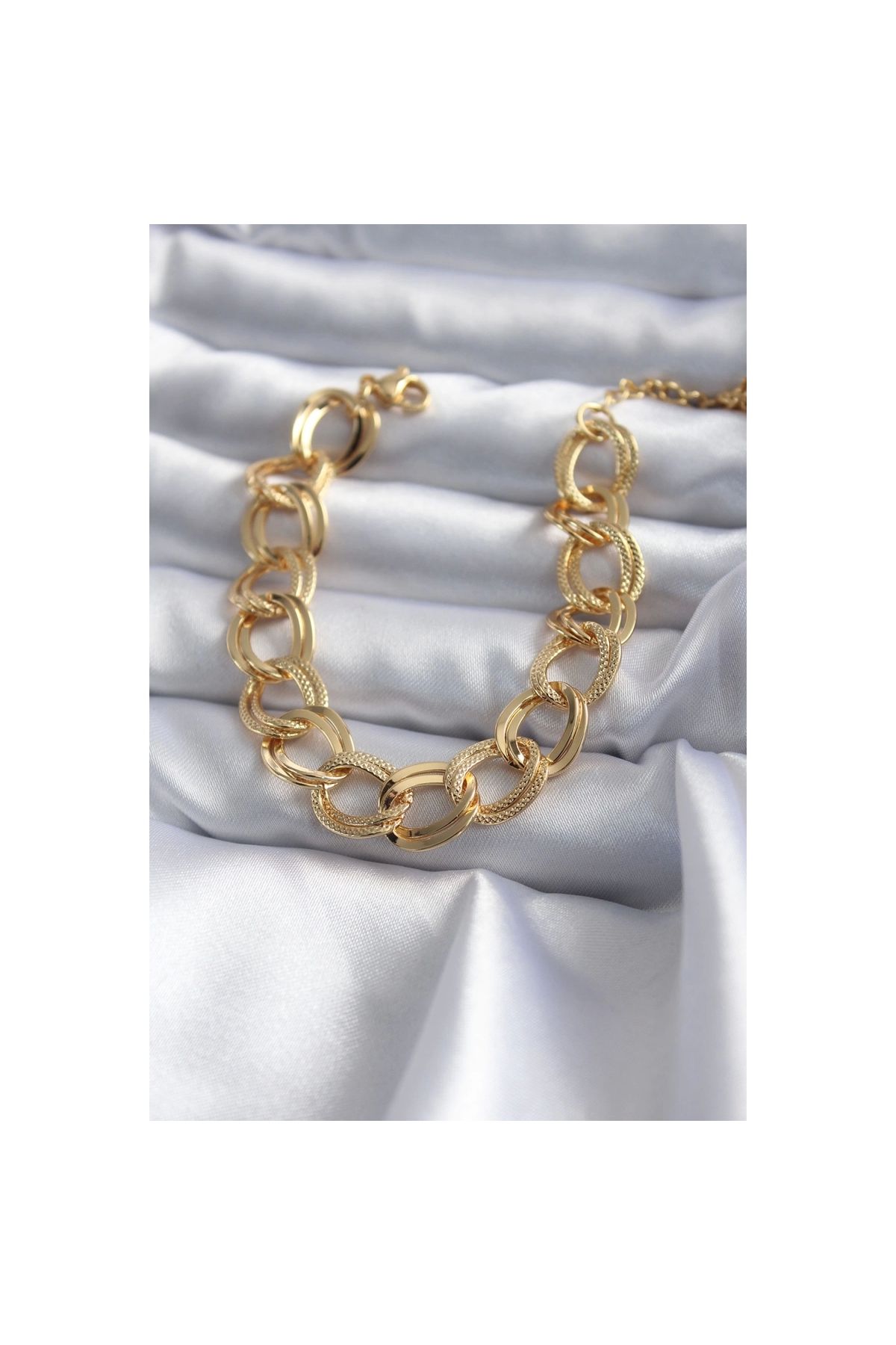 Narnuga 316L Çelik Gold Renk Samanyolu Model Kadın Bileklik - TJ-BB5633