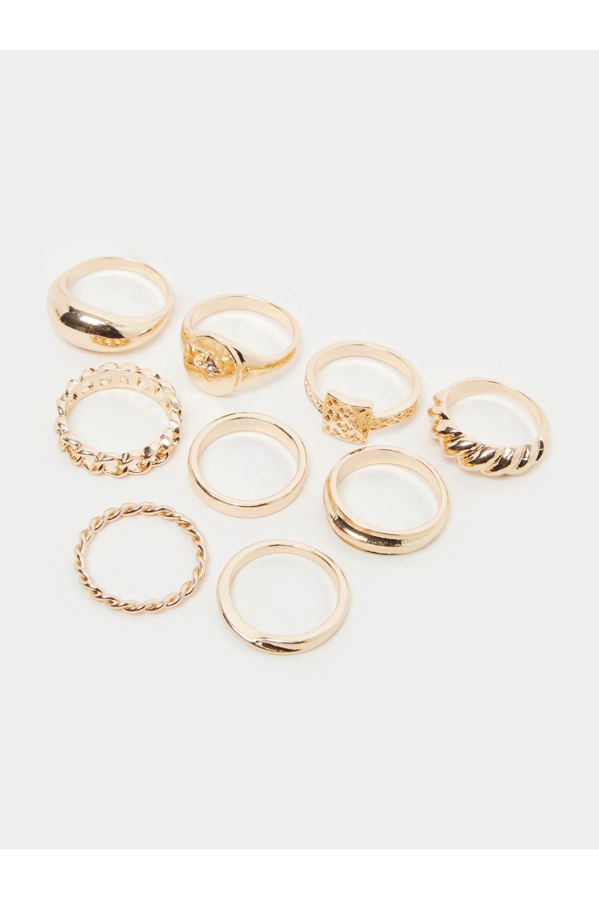 Styli-Set of 9 - Textured Assorted Rings 1