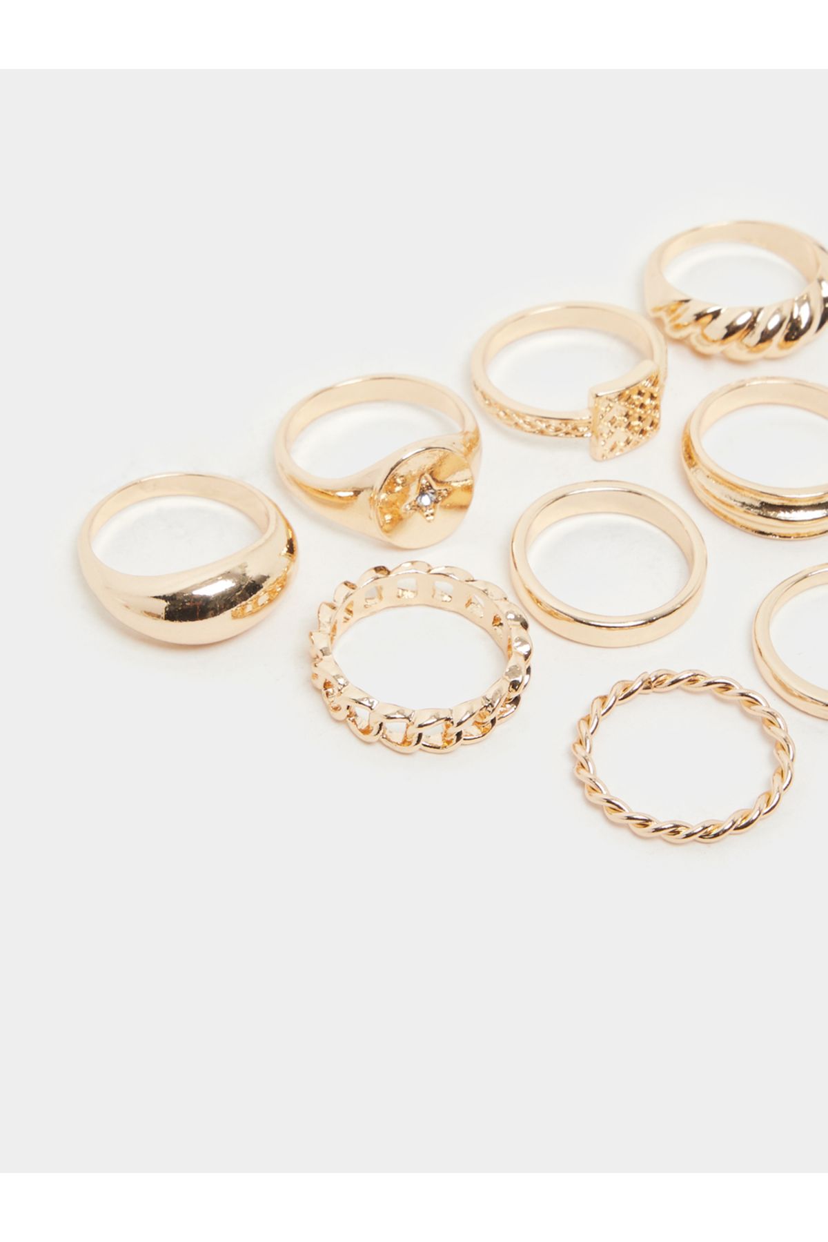 Styli-Set of 9 - Textured Assorted Rings 3