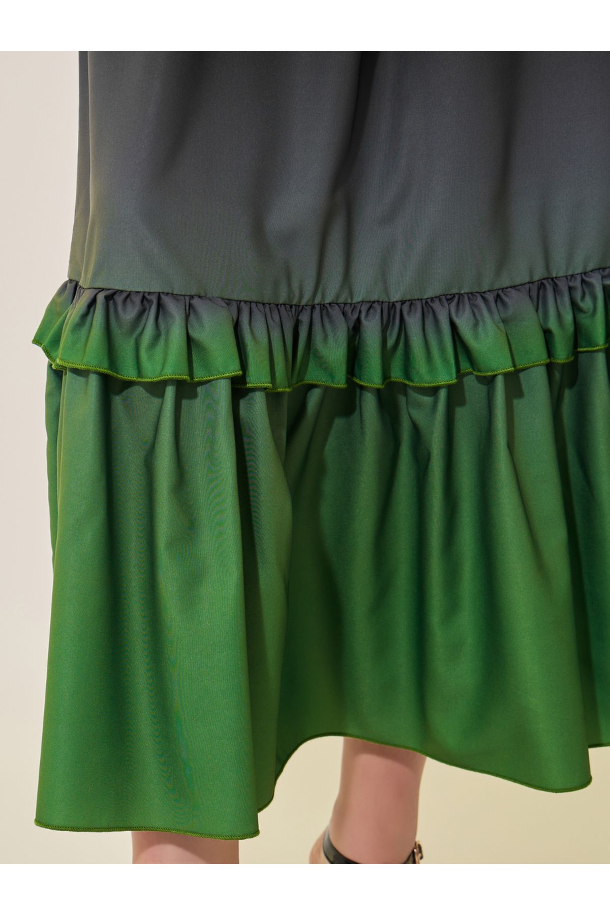 Take Two By Styli-Ombre Print A-Line Ruffle Hem Maxi Skirt 3