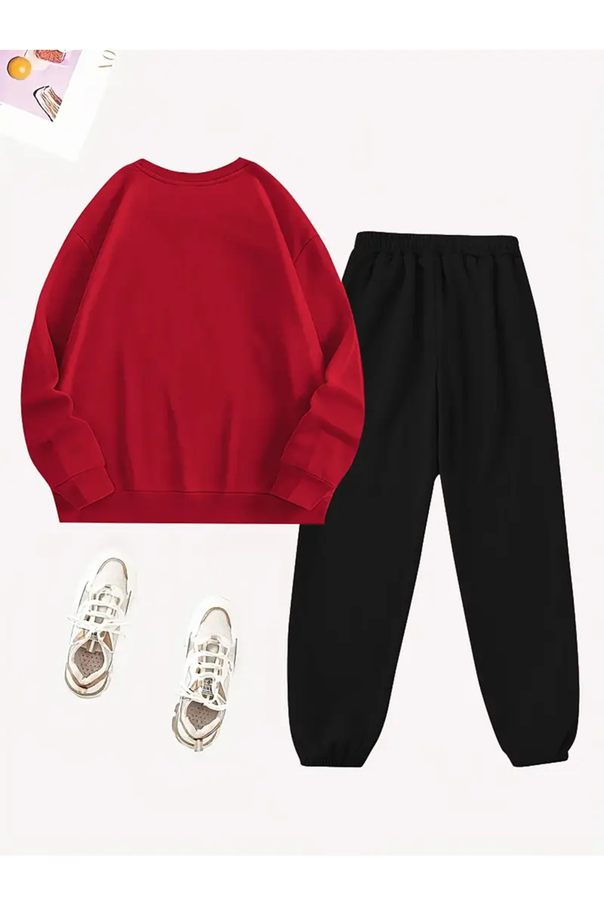 NEW TRENDY COLLECTİON-Women's Casual Geometric Print Sweatshirt & Joggers Set 2