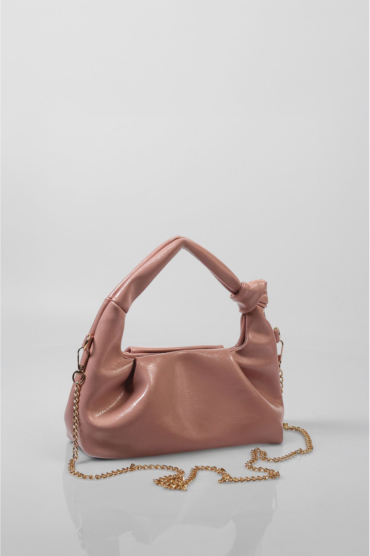 DENSİLA-Women's Pink Mini Chain Hand and Shoulder Bag 1