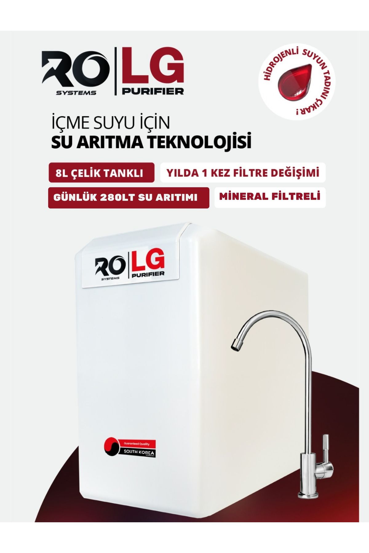 R.o Systems Lglux Premium Çelik Tanklı Mineral Aşamalı Su Arıtma Cihazı