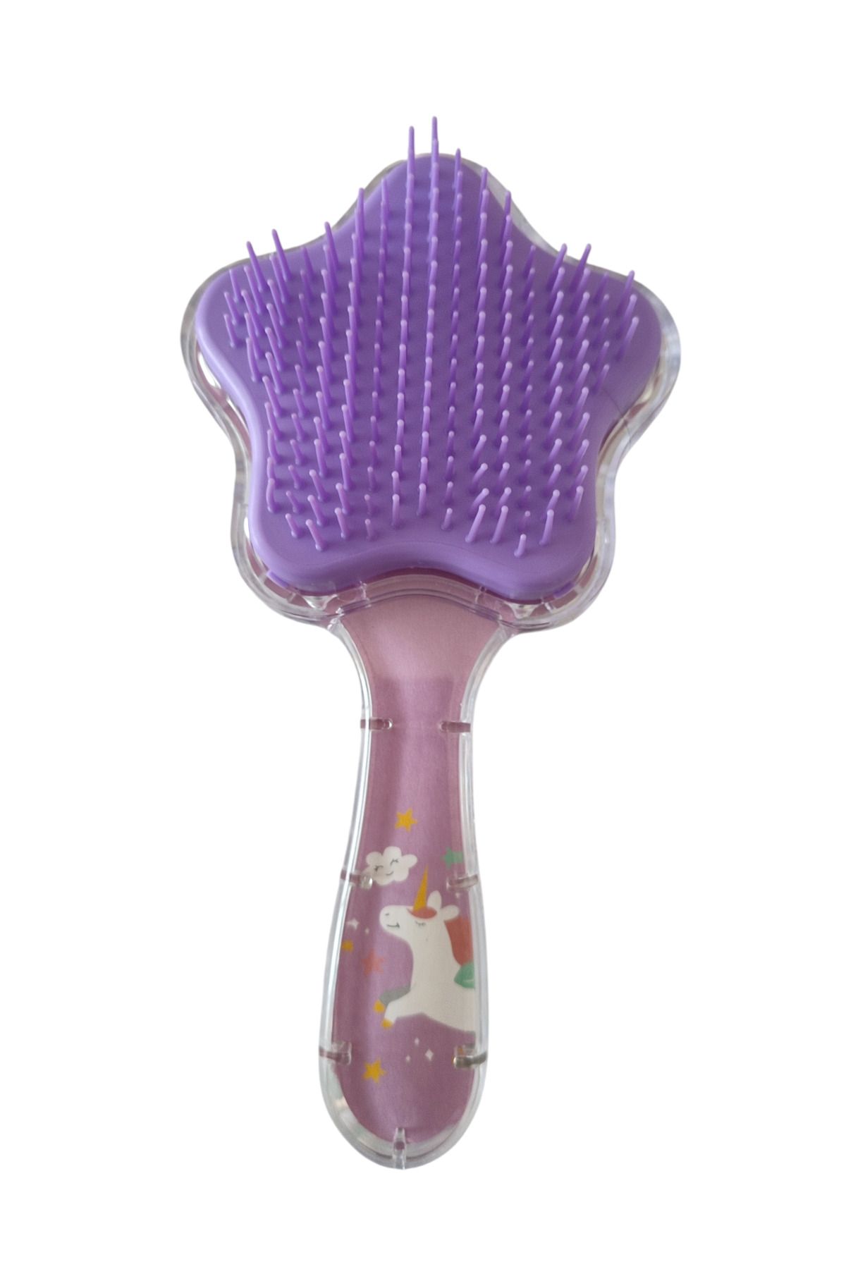 Mia Giyim-Cute Unicorn Themed Sequin Hair Brush Comb 3