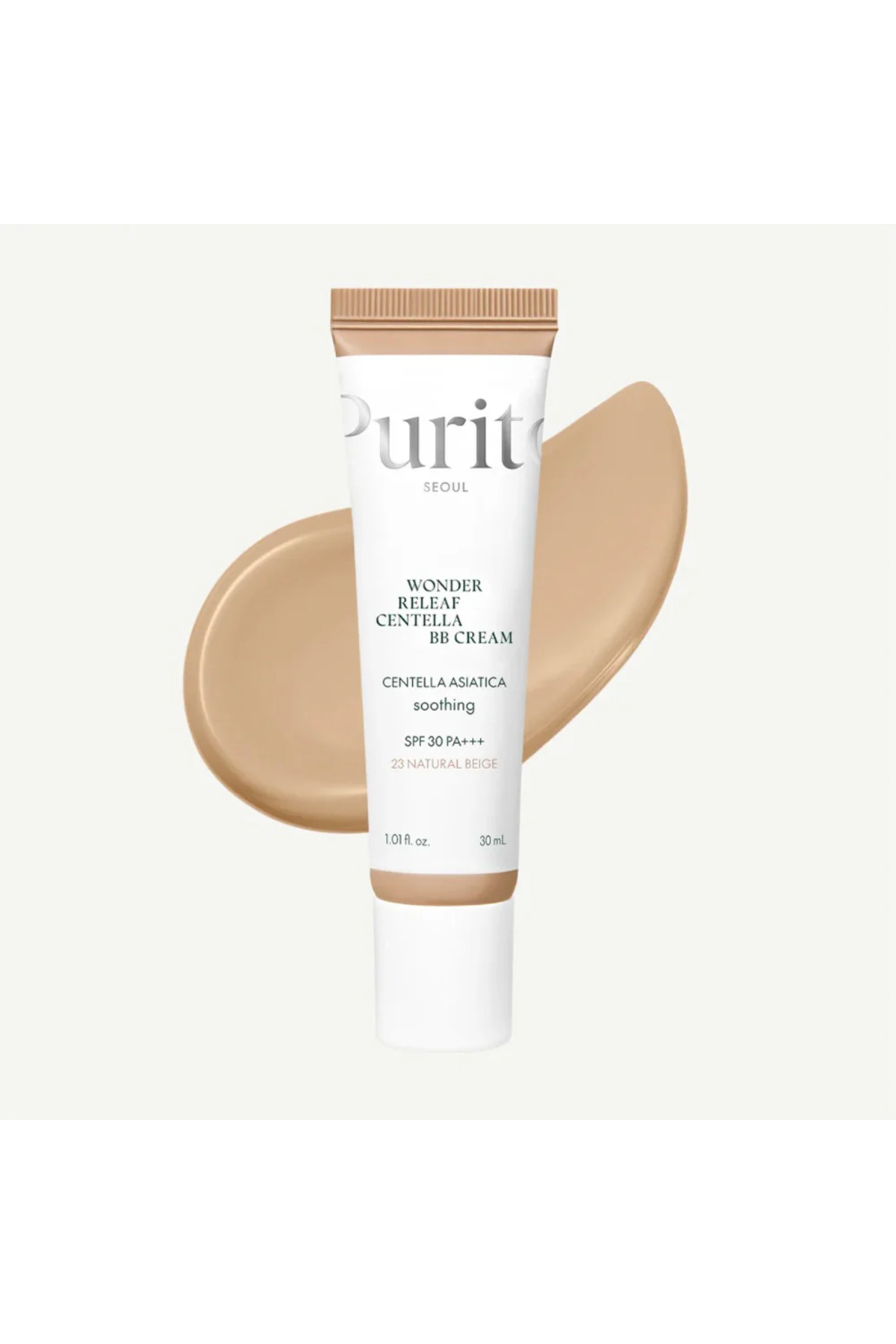 Purito Wonder Releaf Centella BB Cream SPF30 PA+++ | Yatıştırıcı Doğal Kapatıcı BB Krem 23 Natural Beige 30 ml - Fiyatı, Yorumları