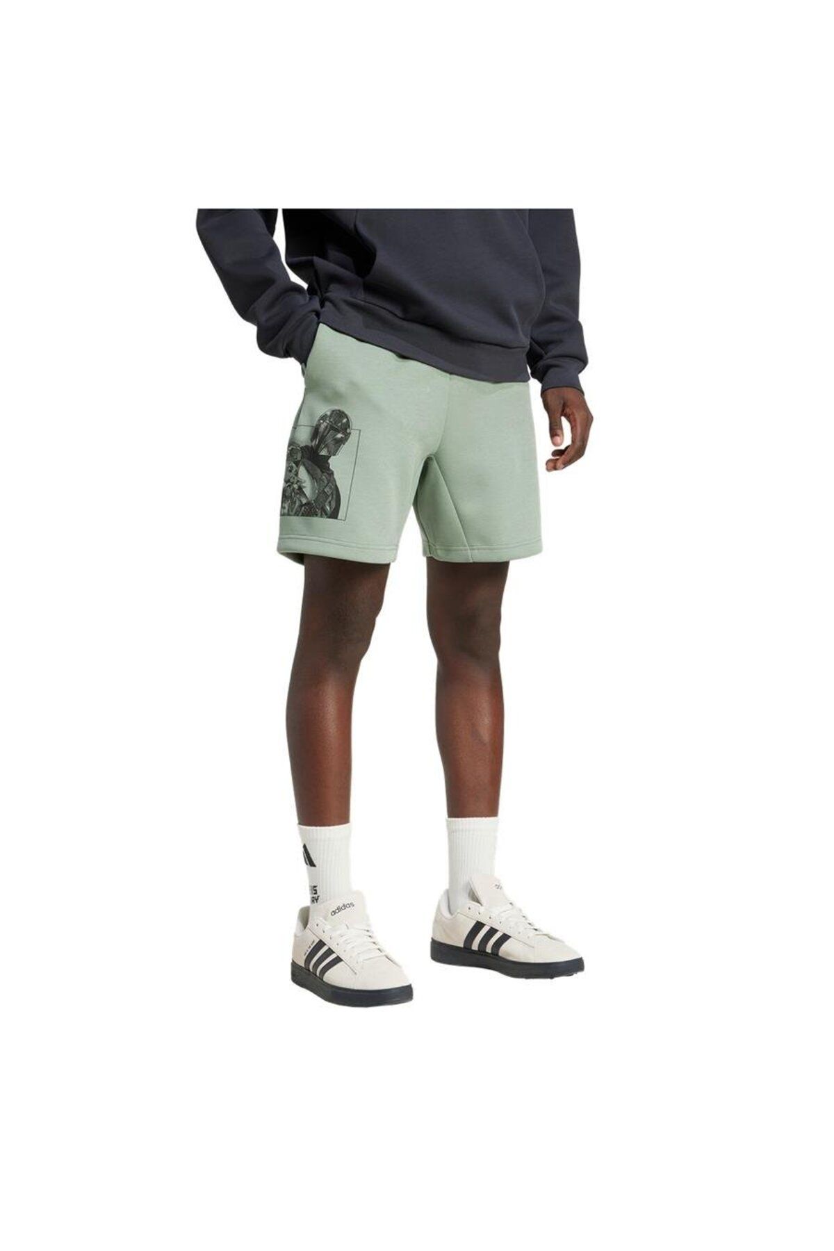 adidas-Adidas Ji5722-E Men's Green Shorts and Capri Set - m Sw Tm Sho 4