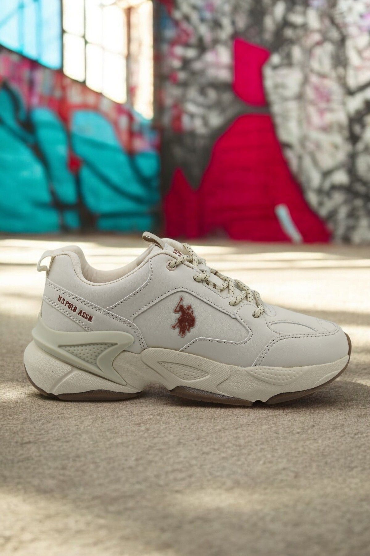 کفش ورزشی گاه به گاه کرمی زنانه شاید Wmn 2fx - 101081720 U.S. Polo Assn.