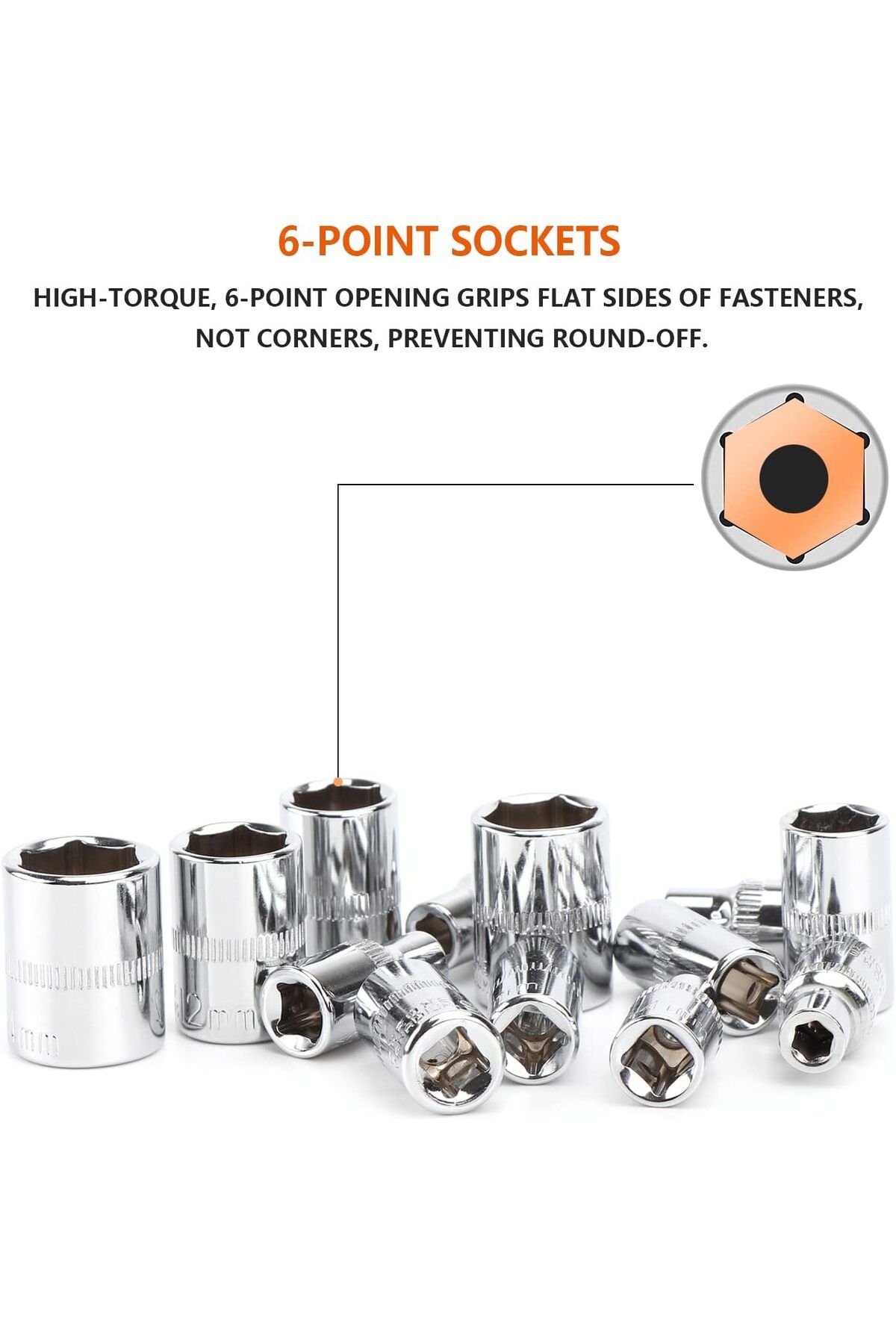 fulina-Socket Wrench Set,Replacement Craftsman Case, 53PCS 1/4” Drive Ratchet SET, 10.8x8x2.4 Inch 4