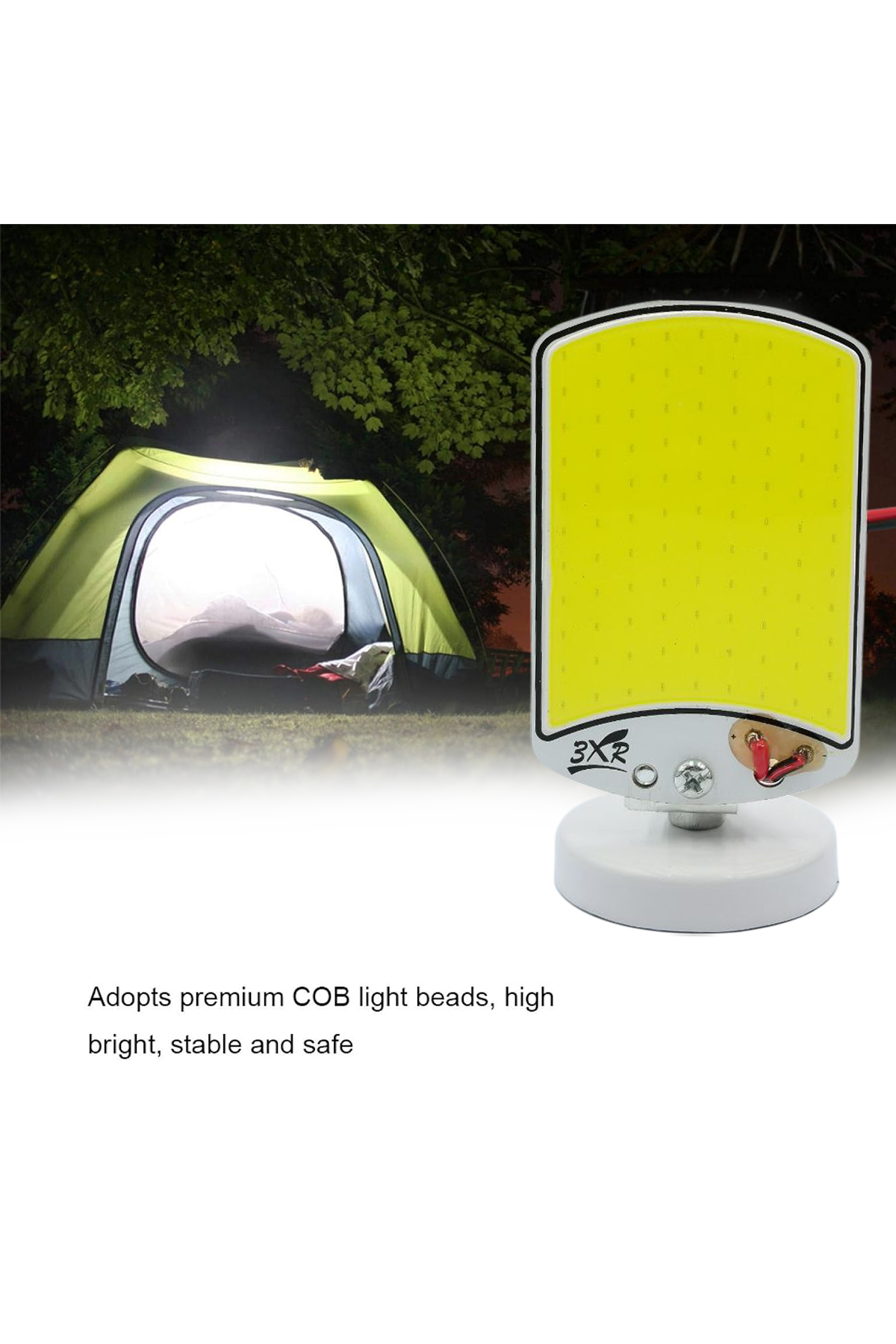 مصباح محمول للتخييم والعمل والطوارئ 10 سم × 5.5 سم × 3.9 بوصة × 2.1 بوصة