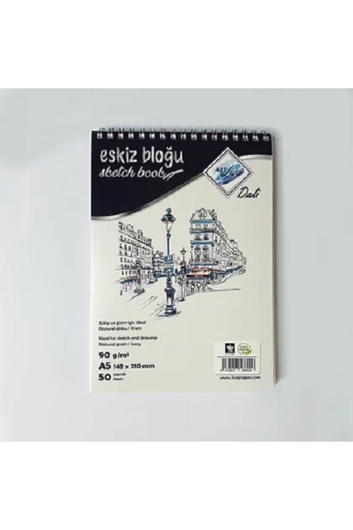 art liva-دفتر رسم ورسم دالي 90 جرام مقاس A5 50 ورقة 1