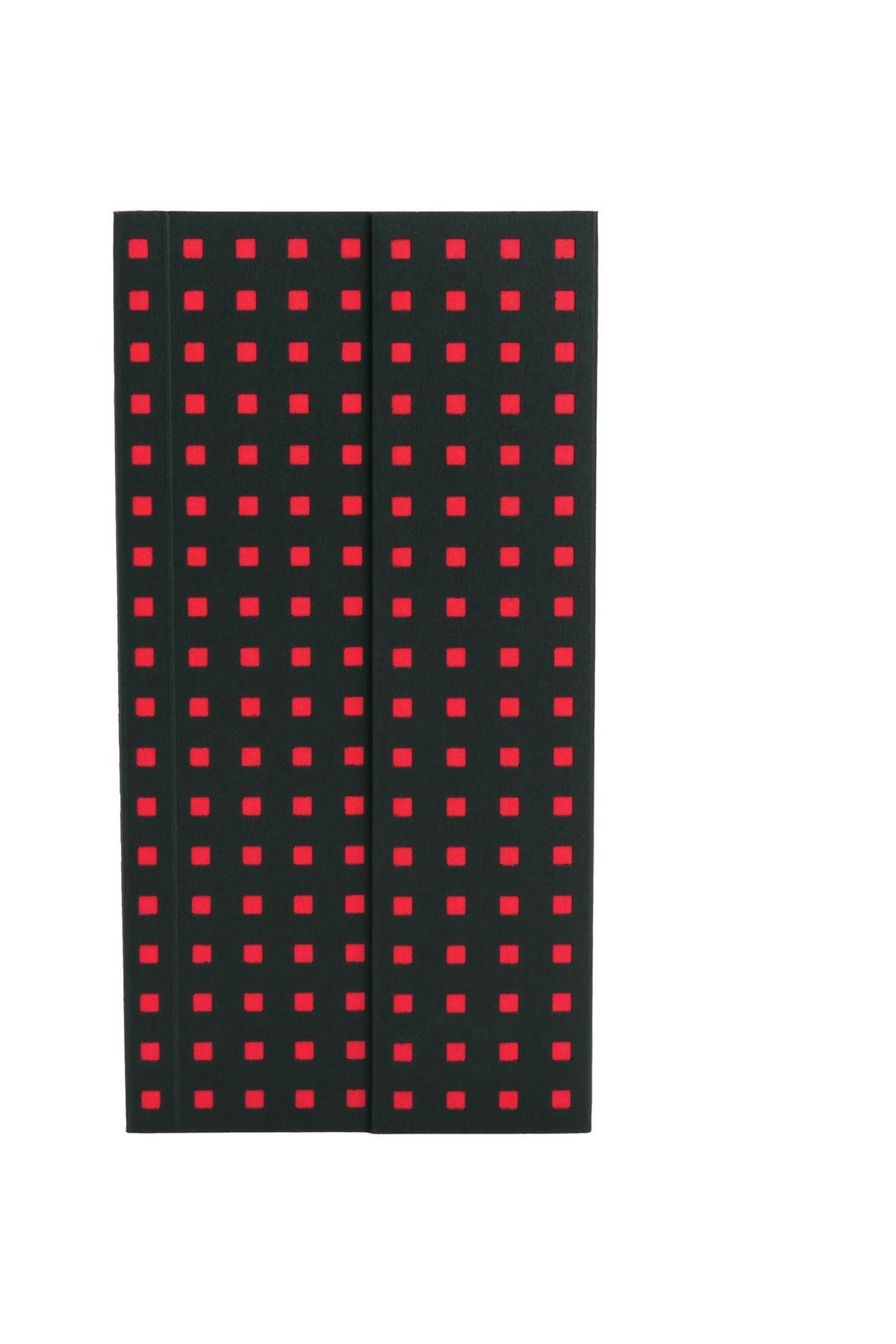 Paper-Oh-Quadro Black on Red B6.5 Lined Wrap Closure 112 Pages 100gsm Notebook (Pack of 2) 2
