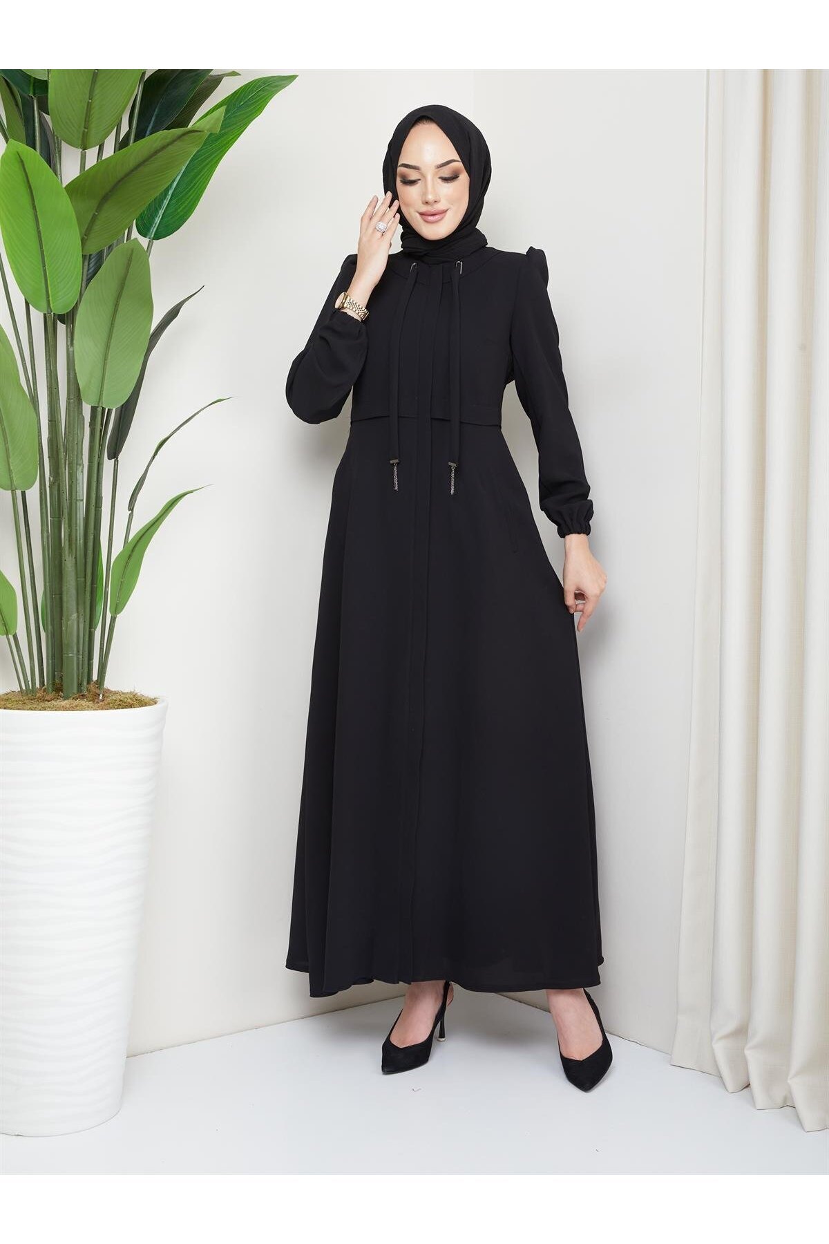 Günay Karaca-Perdele Mevlana de vară pentru femei Ferace 4590-1 3