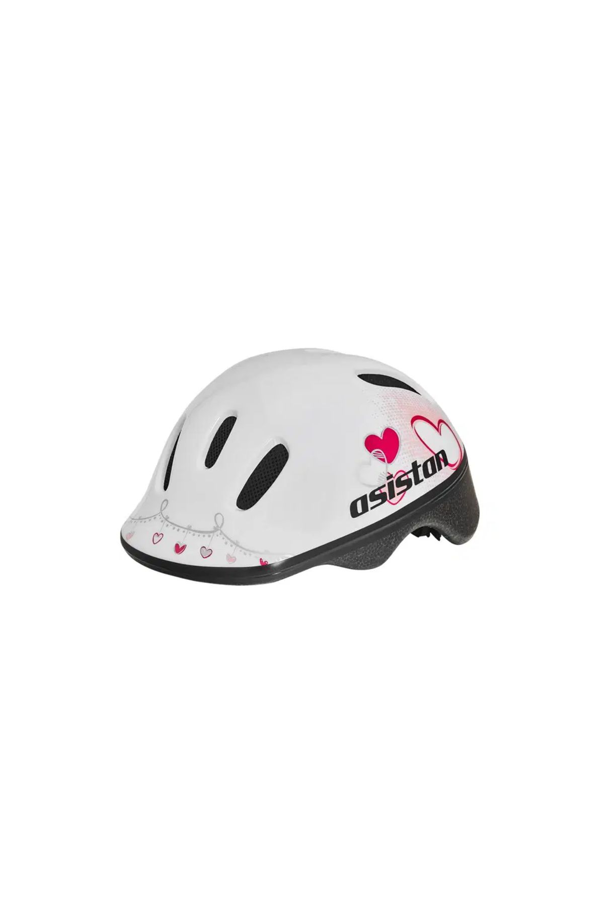 Asistan Bisiklet Çocuk Kaskı XXS 44-48cm Beyaz Pembe Cape H2