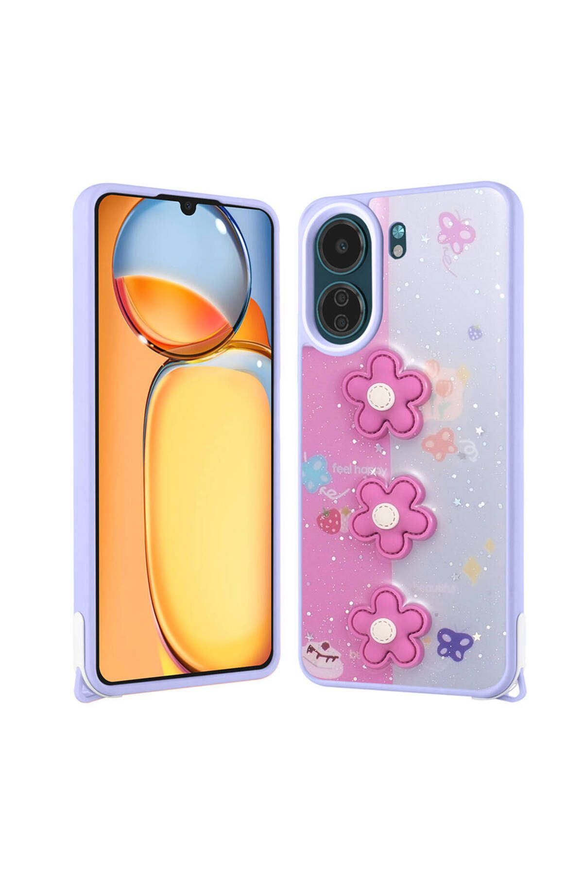 gaappy Tezce Serisi Xiaomi Redmi 13C Lila Kapak