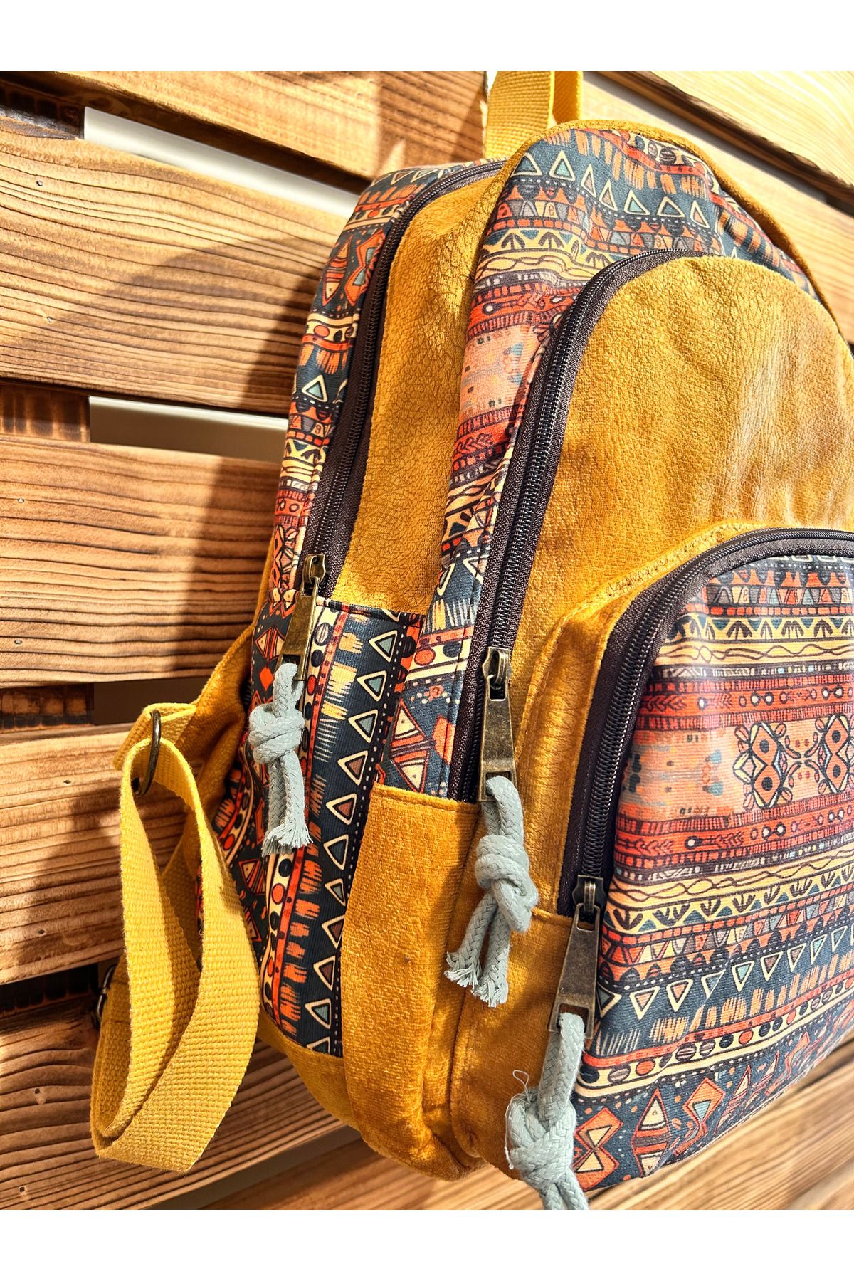 Mona Etnik-Ethnic Pattern Bohemian Style 3 Compartments Durable and Waterproof Stylish Backpack 2