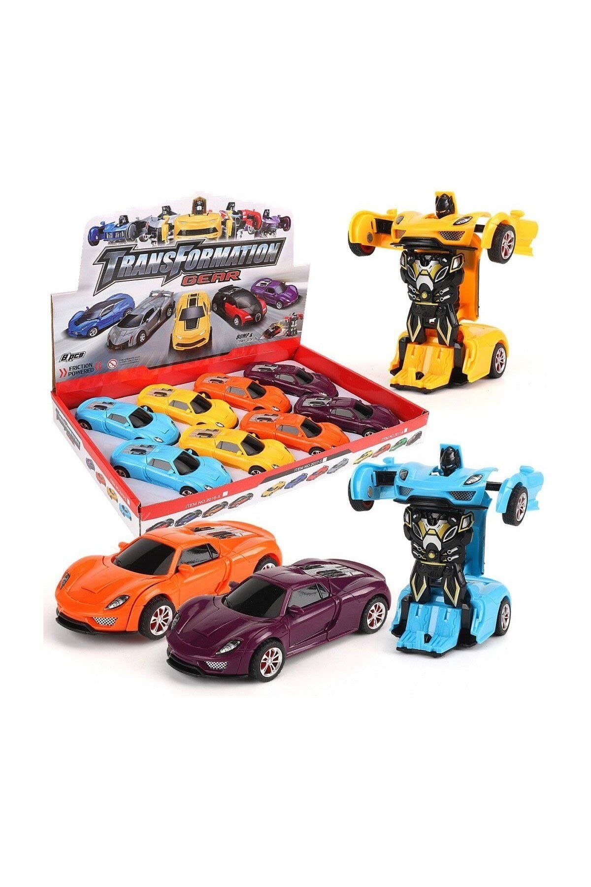 Easy Tedarik KNS-2019-2 Sürtmeli Robota Dönüşen Araba -Vardem Oyuncak