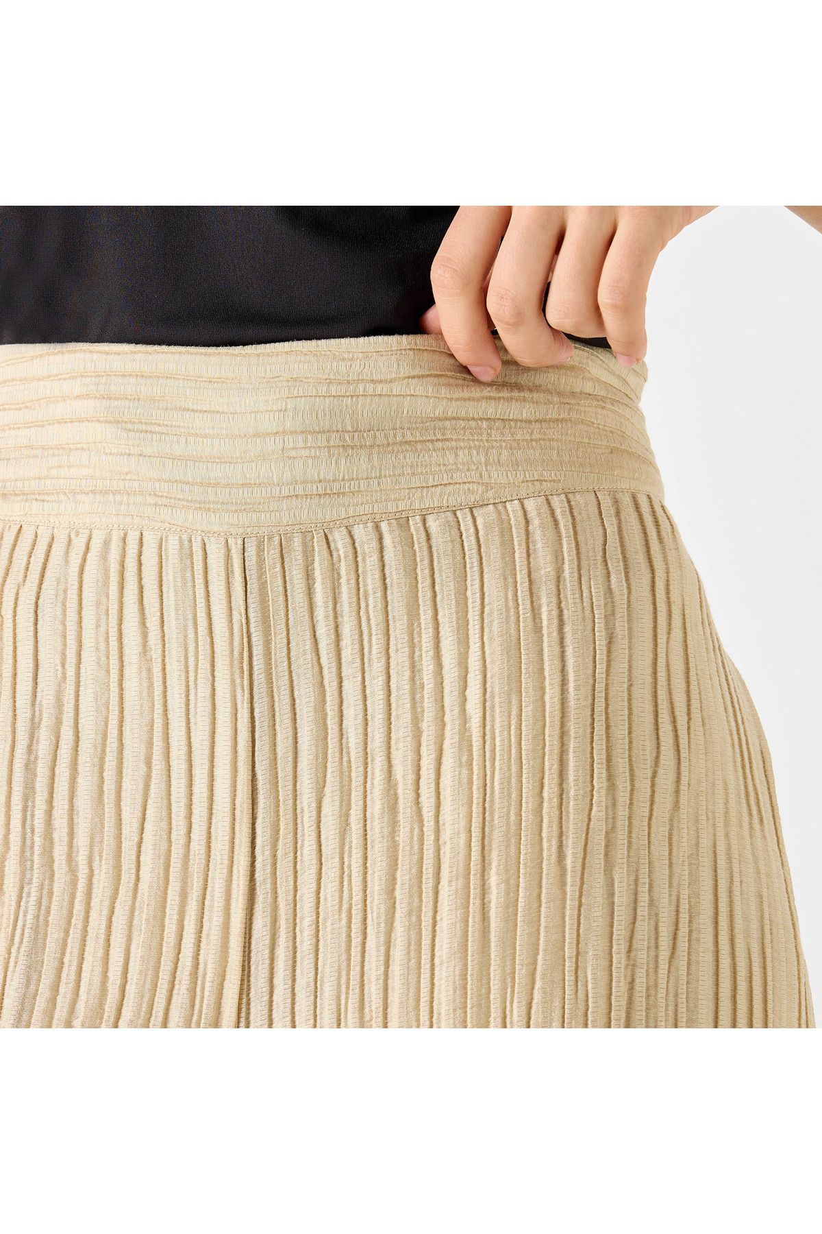 Iconic-Pleated Wide Leg Pants With Elasticated Waistband 3