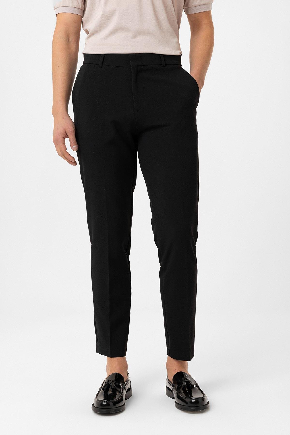 Siyah Slim Fit Comfort Erkek Pantolon — مشکی A24Y2789 — تصویر 3 از 4