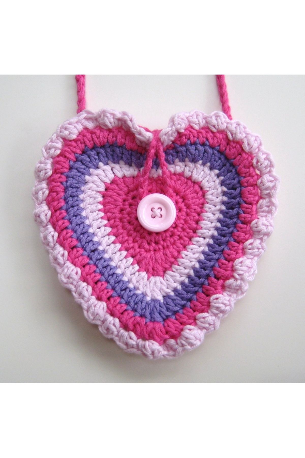 efecco-1 Pc Colorful Heart-Patterned Children's Bag / Mesh Children's Bag /Pink Cute Children's Bag 3