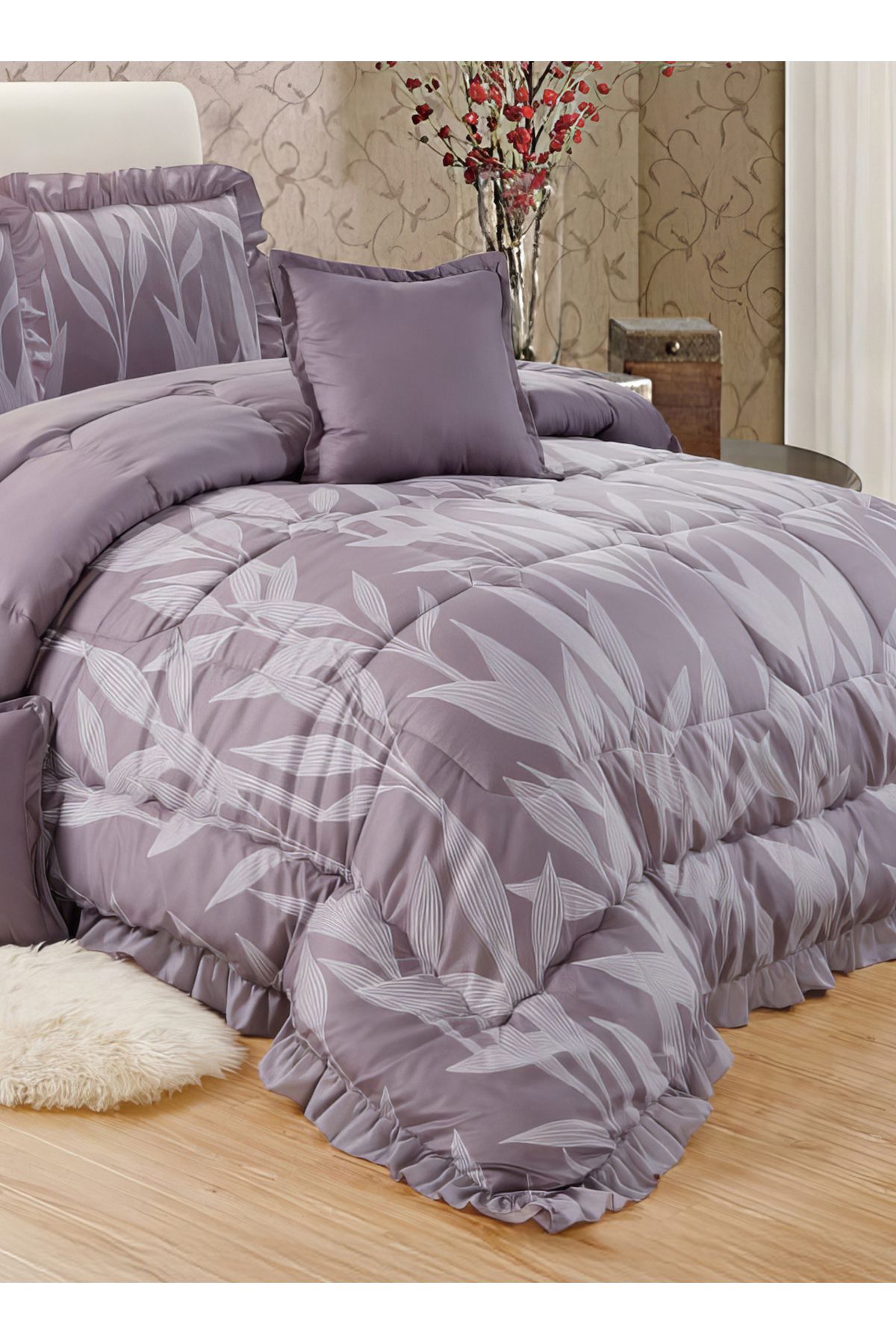 Generic-Comforter Set 4 Piece Single Size Elegant Bedspread Lightweight Comforter Suitable for All Seasons 2