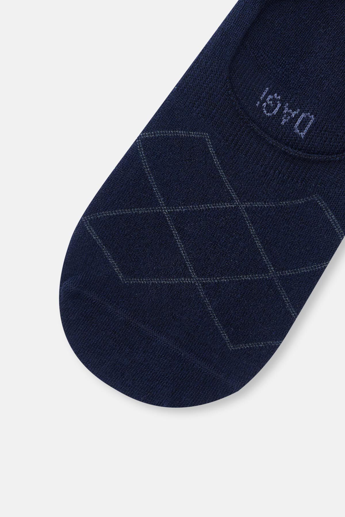 Dagi-Navy Blue-Black Men's 2-Piece Square Pattern Invisible Socks 6