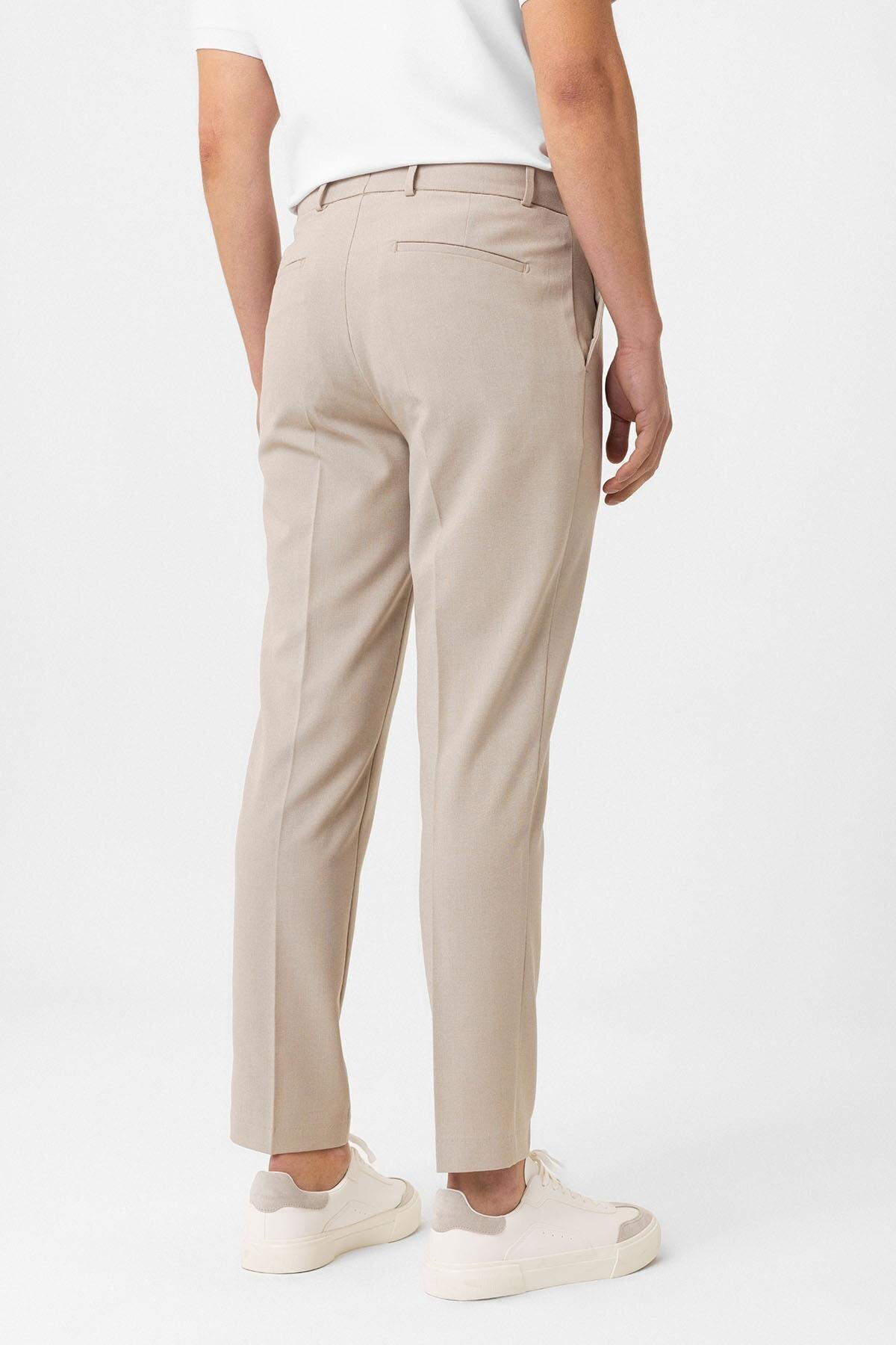 Antioch-Beige Slim Fit Comfort Men's Trousers 4