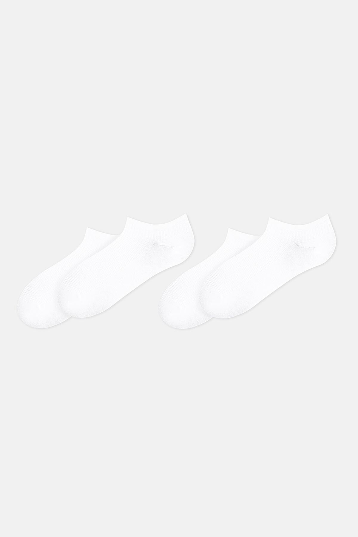 Dagi-White Men's 2-Piece Bamboo Booties Socks 1