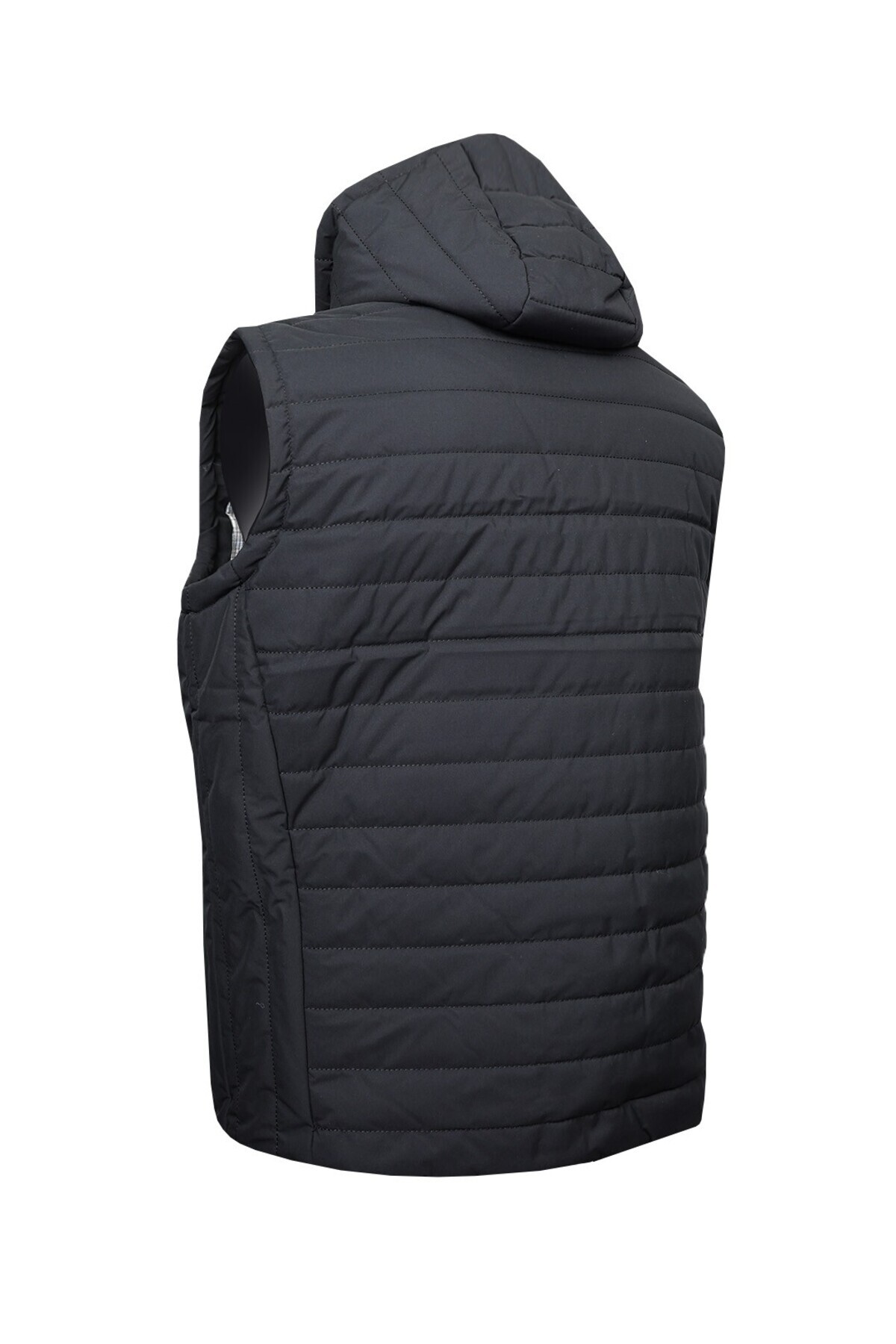 tambattal-Plus Size Padded Black Sports Vest No Tech 4