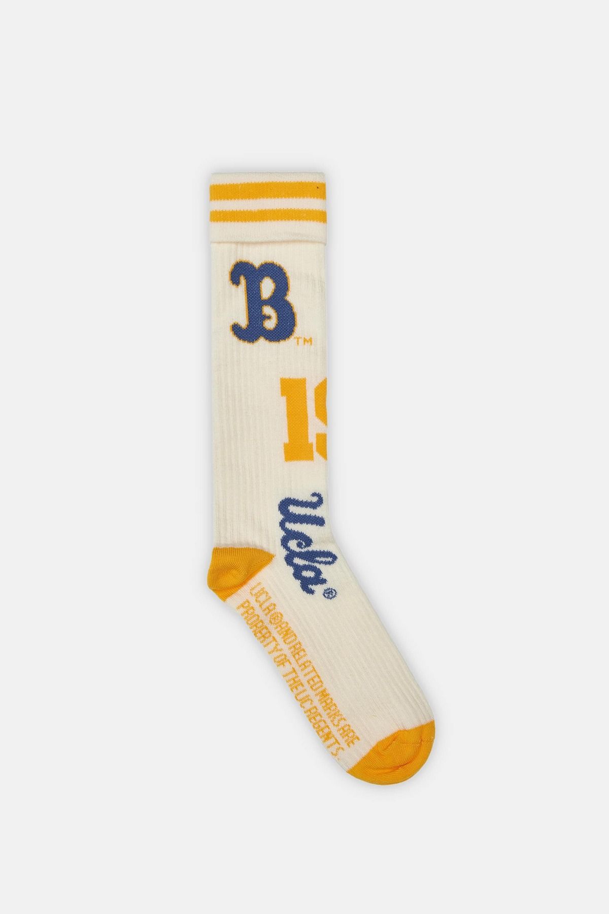 UCLA-Romelos Yellow - Blue Long Jacquard Standard Fit Women's Socks 5