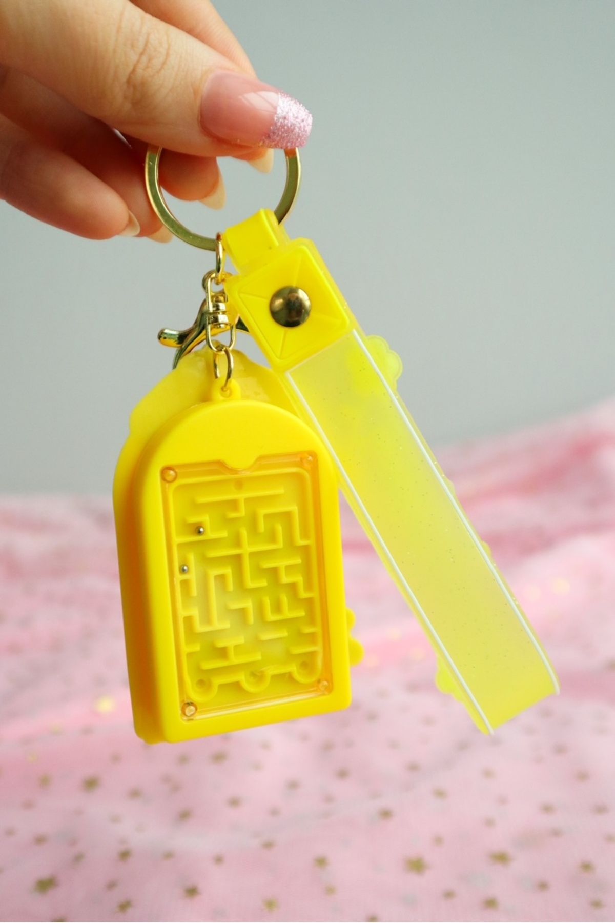 EFBUTİK-Yellow Pompompurin Keychain with Calculator 2