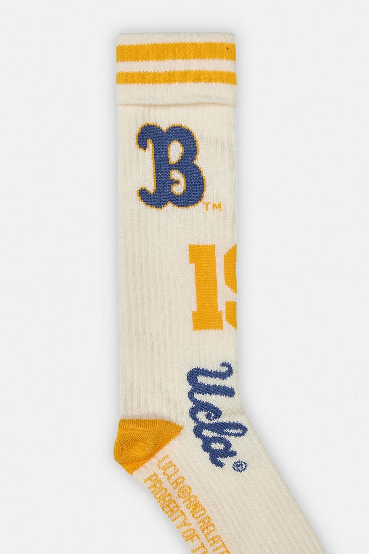 UCLA-Romelos Yellow - Blue Long Jacquard Standard Fit Women's Socks 2