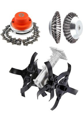 Mager Tırpan Başlık Seti 3 lü Set Canavar Başlık Çelik Fırça Çapa Aparatı 26 Mm