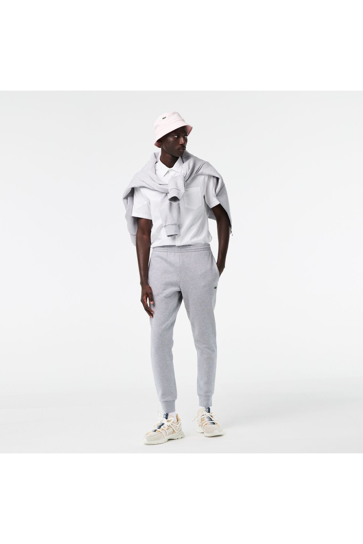 شلوار گرمکن خاکستری مردانه مجموعه لباس های آستین بلند Lacoste