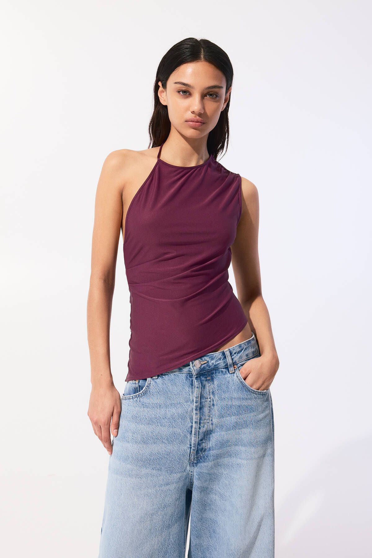 Pull & Bear-Asymmetric top with straps 1