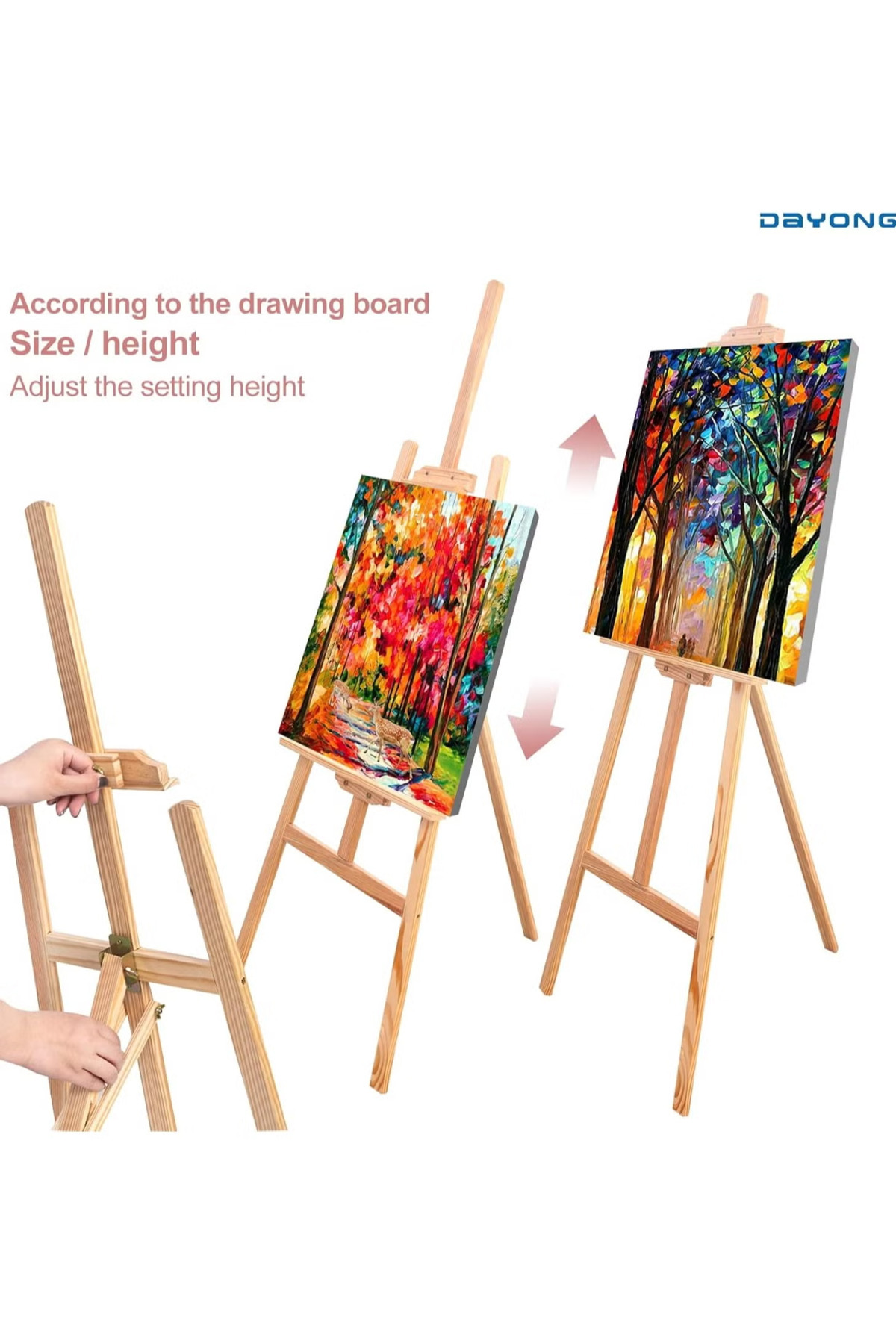 Primo Plus-Wooden Sketch Drawing Stand Beige 5