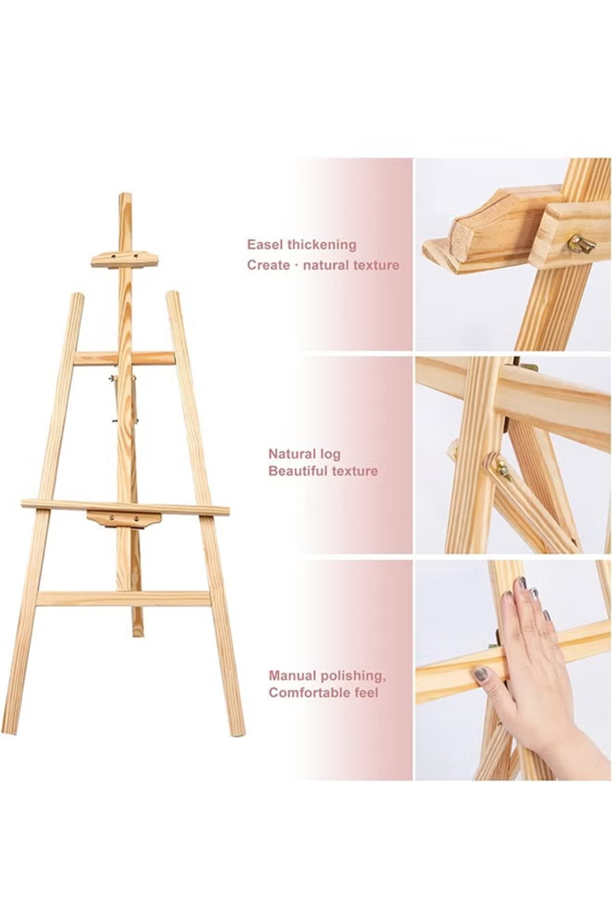 Primo Plus-Wooden Sketch Drawing Stand Beige 7