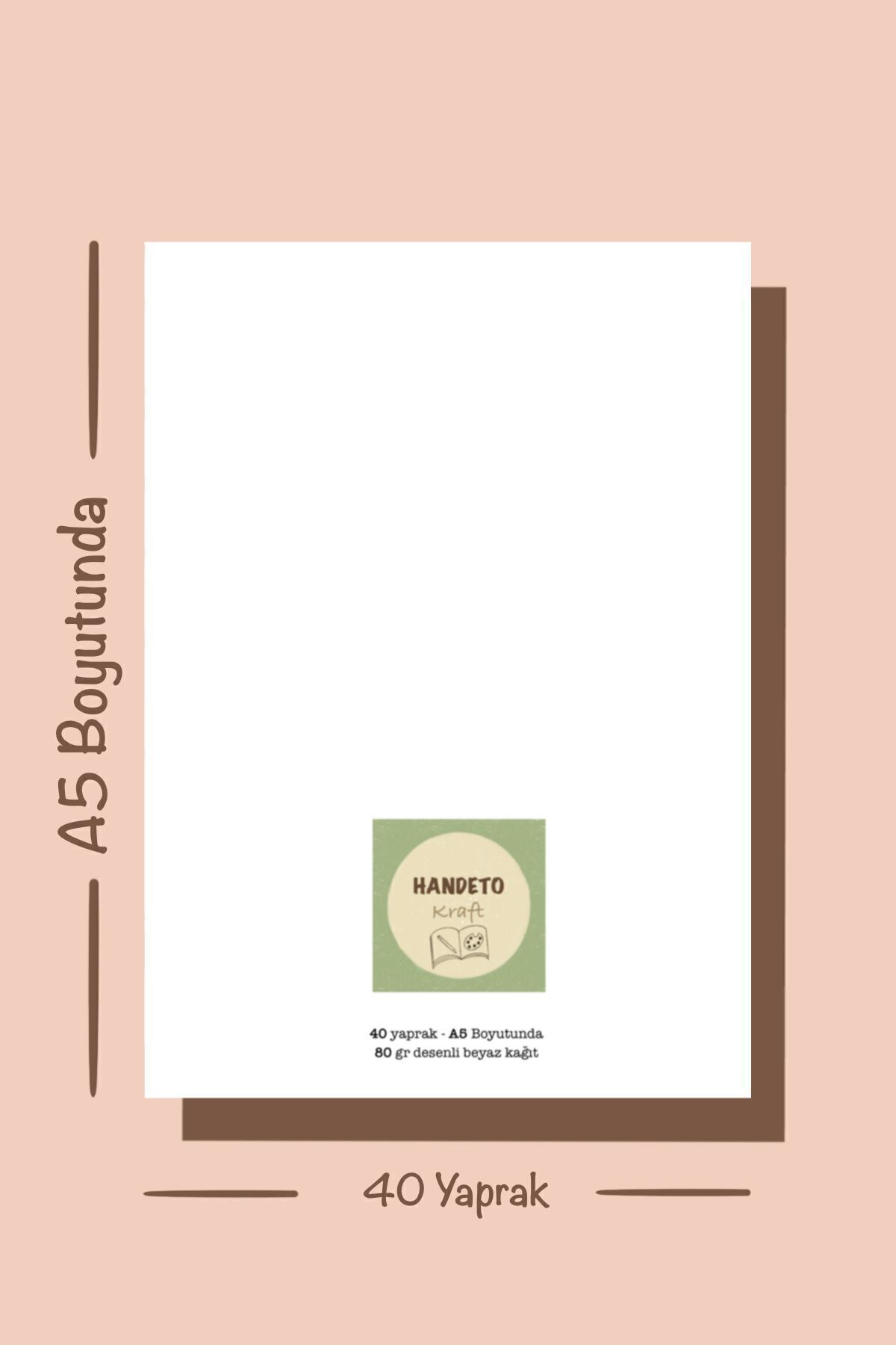 Handeto Kraft-Swing Themed Notepad - Check Pluck Notebook, Glue Notepad, A5 Notebook, Unlined Notebook 7