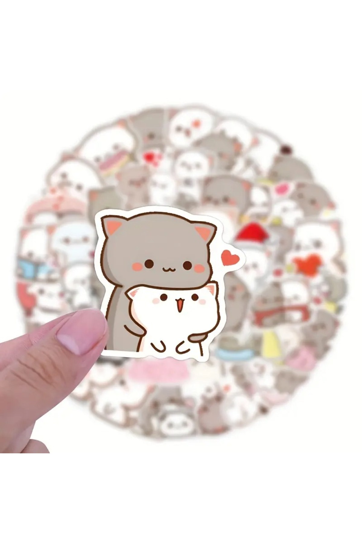 Major Selection 50'Lİ Cute Peach Cat Stickers , Sticker Seti Laptop ...