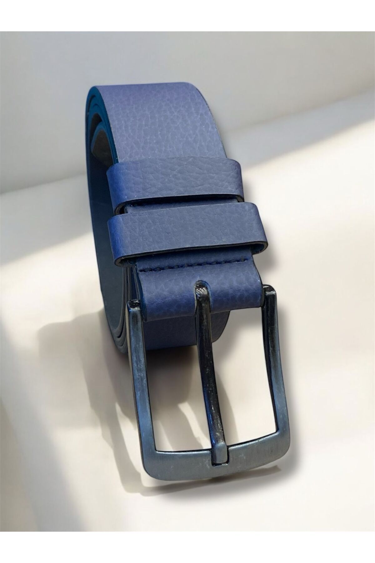 Mia Belt  Erkek Kemer Lacivert Kot ve Kanvasa Uygun 4cm - Görsel 3