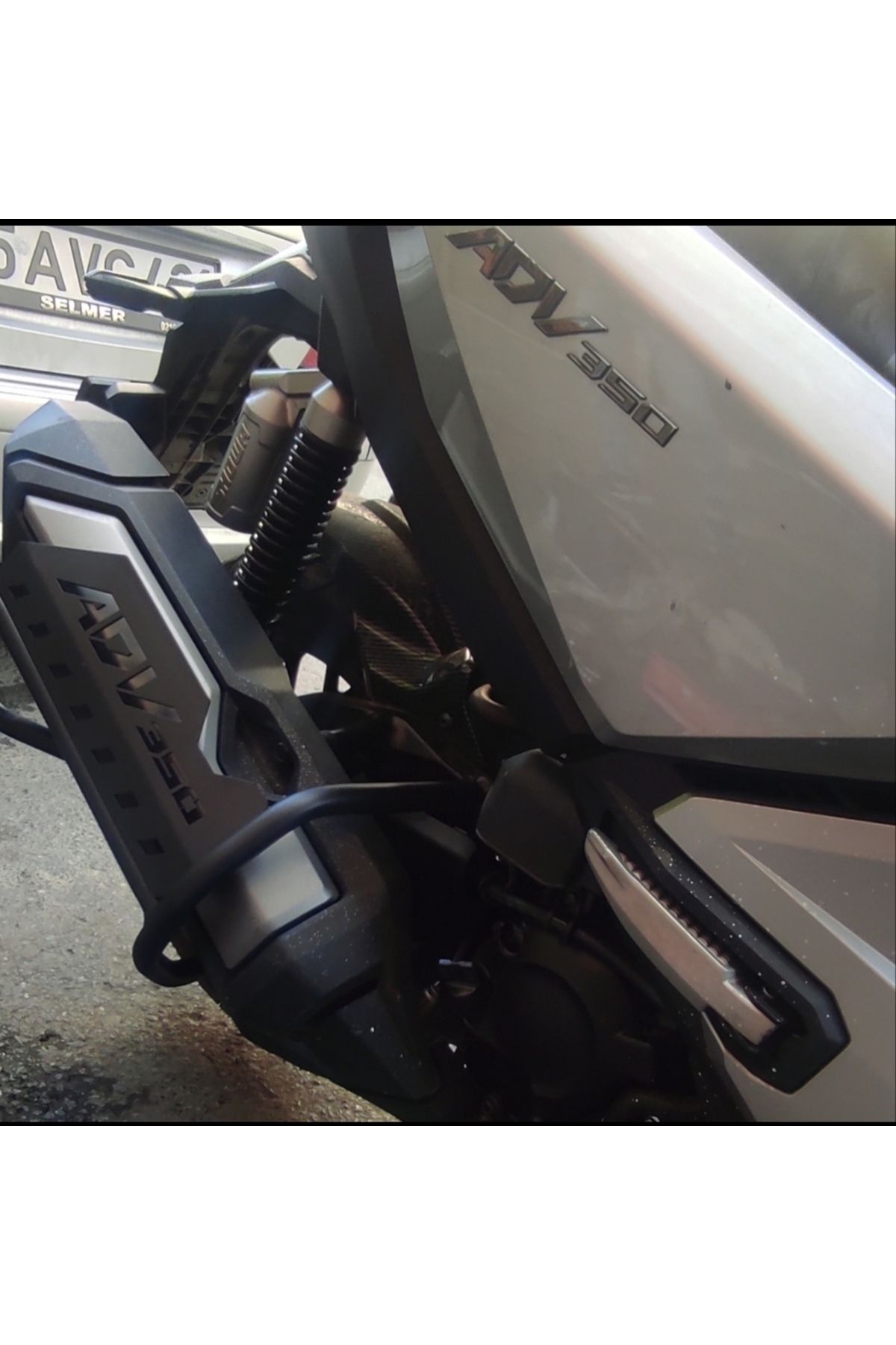 Honda Mototim Adv 350 Egzoz Koruma Demiri Siyah 2023 - 2024