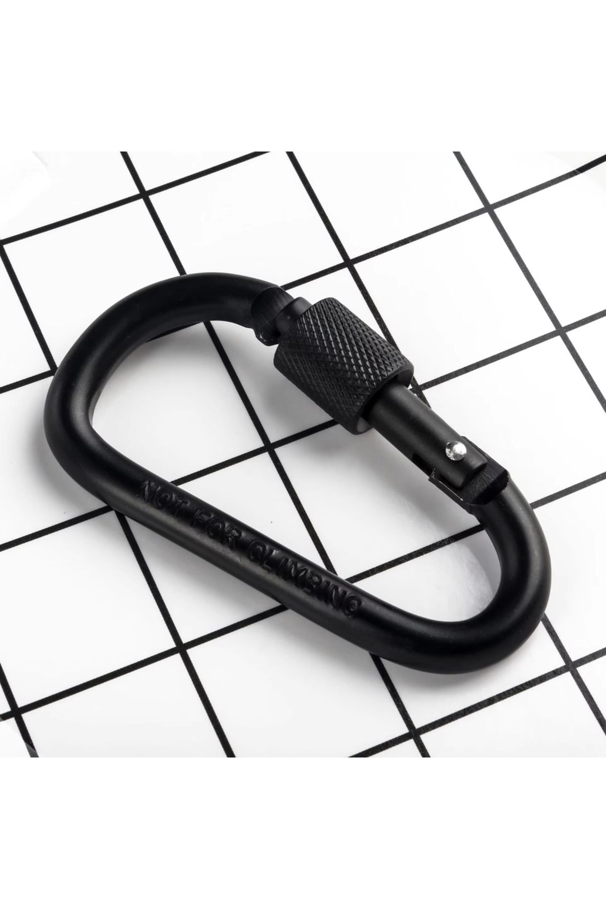 Choice-black Tactical Carabiner Tourist Carabin Clip Keys Keychain Set Aluminum Alloy Camping Survival Buck 1