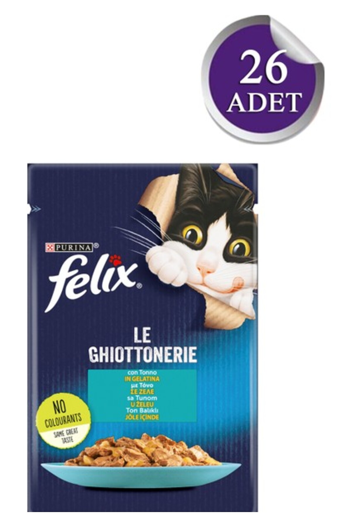 Purina Felix Yetişkin Yaş Mama Ton Balıklı 26 x 85 gr