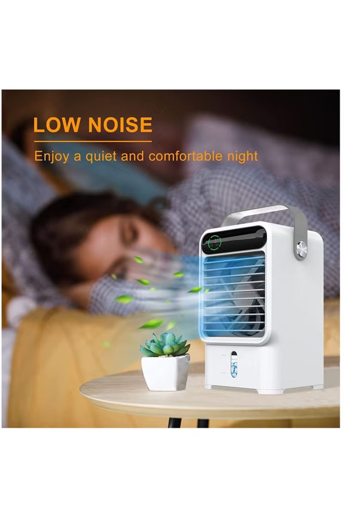 COOYA-4 in 1 Portable Air Cooler,with 3 Wind Speeds,with LED Light/Humidifier/Timing Function,for Home 7