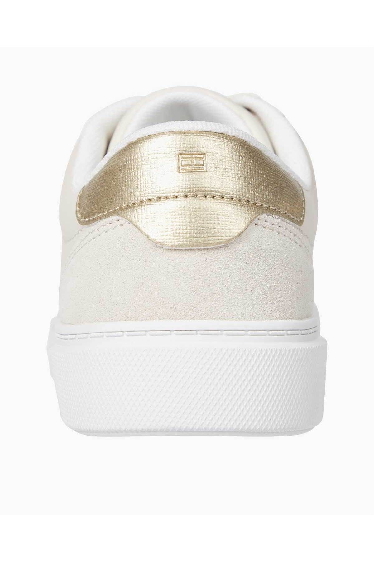 Tommy Hilfiger-Skórzane buty sportowe z metalicznym logo i detalami Fw0Fw08382 Aa8 6
