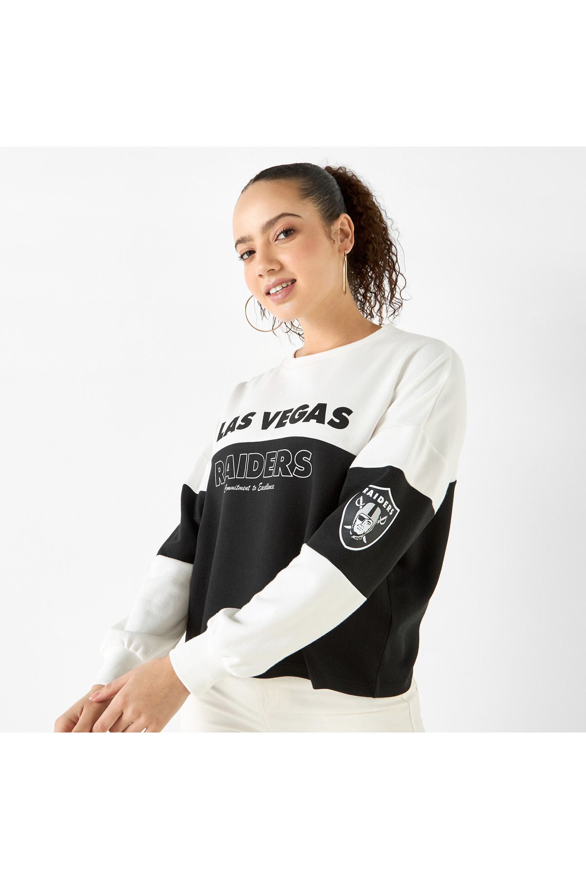 SP Characters-Las Vegas Raiders Print Sweatshirt With Long Sleeves 1